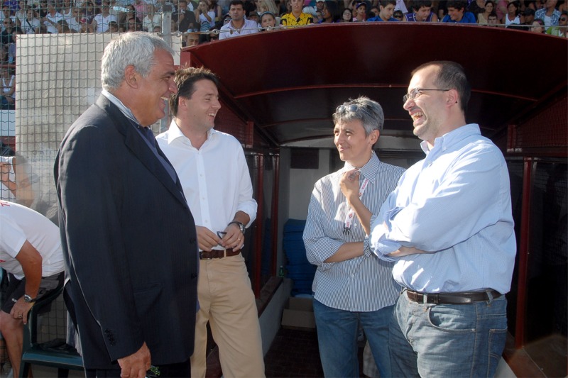 Da sinistra: Corvino, Renzi, Ballini, Bettarini