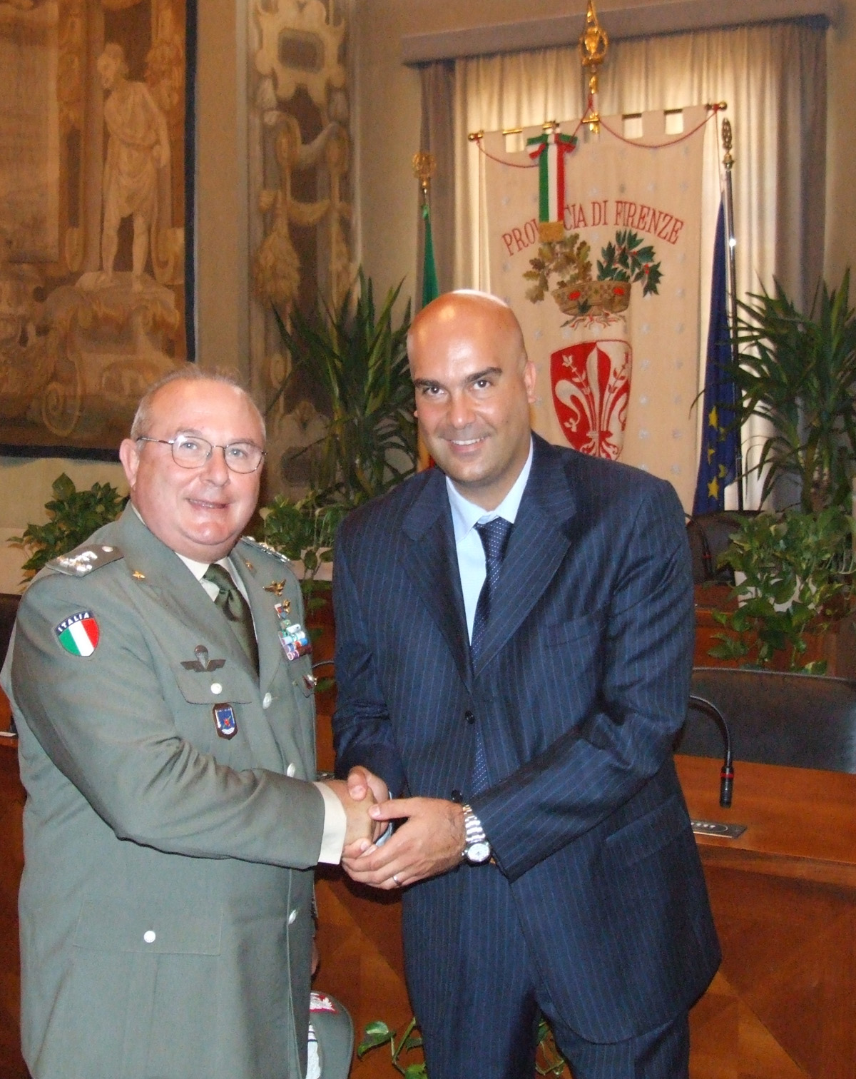 Il Generale Comandante dellEurofor Giacomo Guarnera  stato ricevuto dal Presidente del Consiglio provinciale Massimo Mattei.