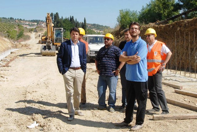 Renzi in visita al cantiere della circonvallazione di Rignano