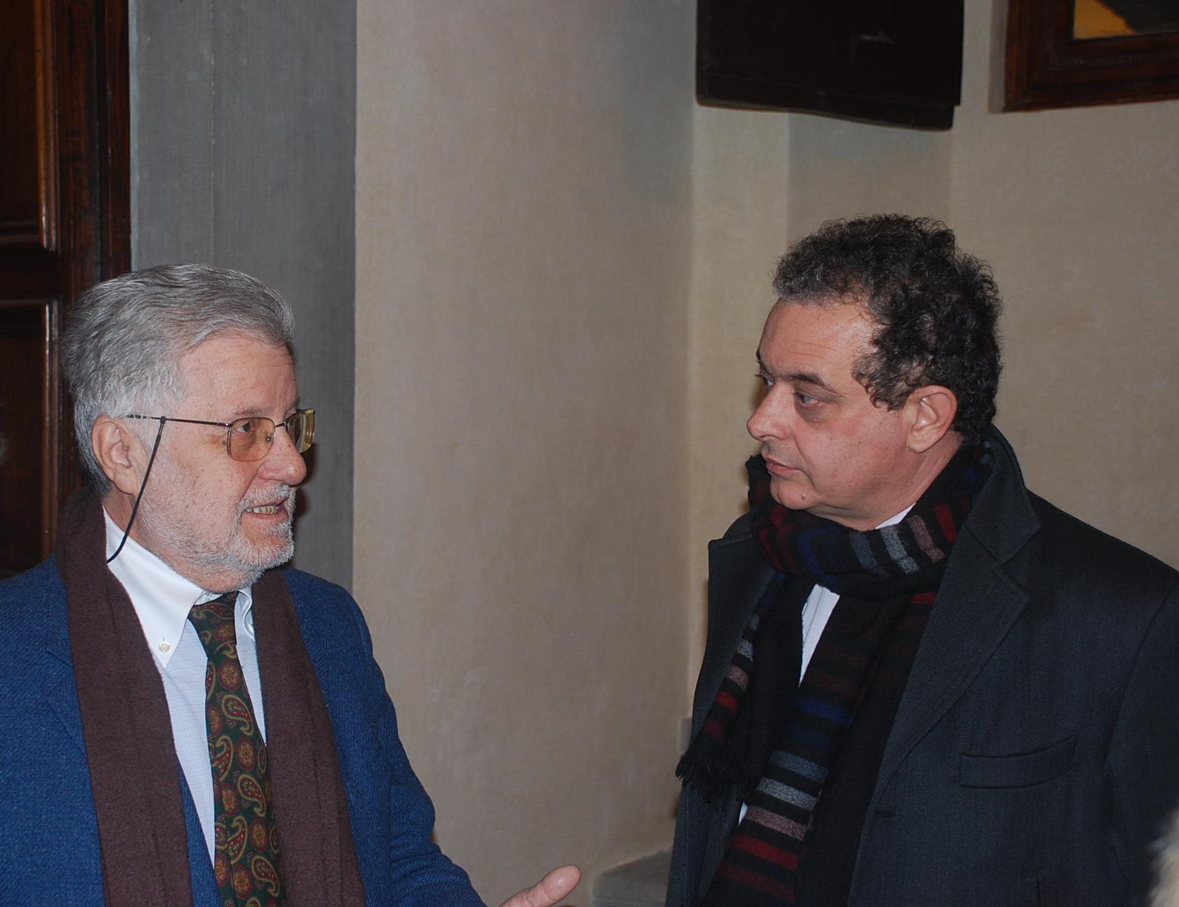 Il professor Tognarini ed il Presidente Barducci