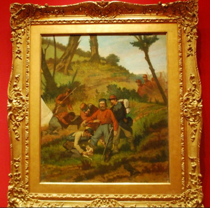 Garibaldi ferito in Aspromonte in un quadro esposto a Palazzo Medici Riccardi