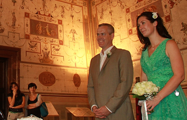 Matrimonio in Palazzo Vecchio in una immagine dal sito del Comune di Firenze