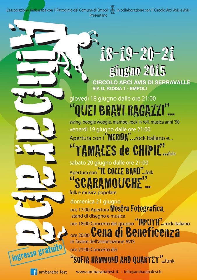 Empoli. Ambaraba Fest 2015 torna alle origini. Tutti al circolo Avis