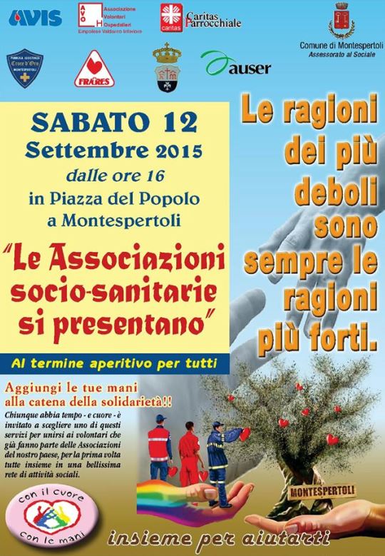 Manifesto dell'incontro del volontariato socio-sanitario a Montespertoli