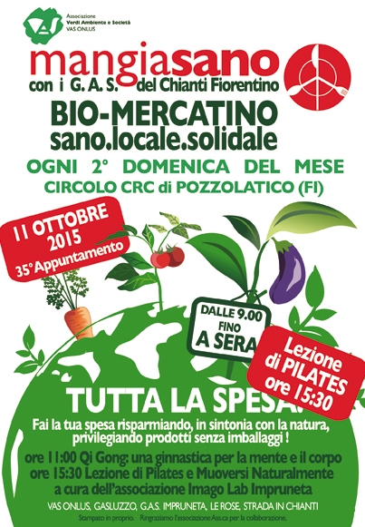 LOcandina del Bio mercatino Mangiasano dell'11 ottobre 2015