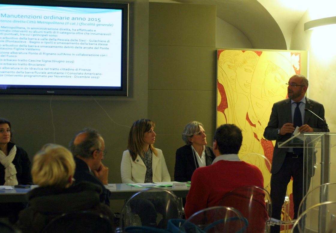 Presentazione Manutenzione dei corsi d'acqua a Firenze e nella Citta' metropolitana (Foto Antonello Serino - Met)