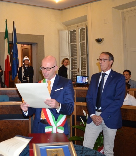 Il sindaco Alessio Spinelli e il consigliere delegato allo sport Fabio Gargani