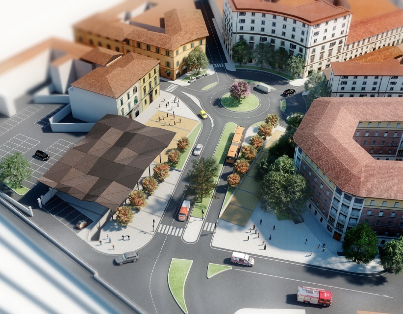Rendering Piazza delle Cure