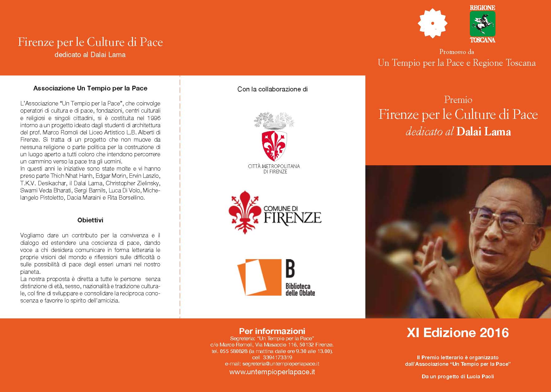 Premio Letterario Firenze per le Culture di Pace 2016