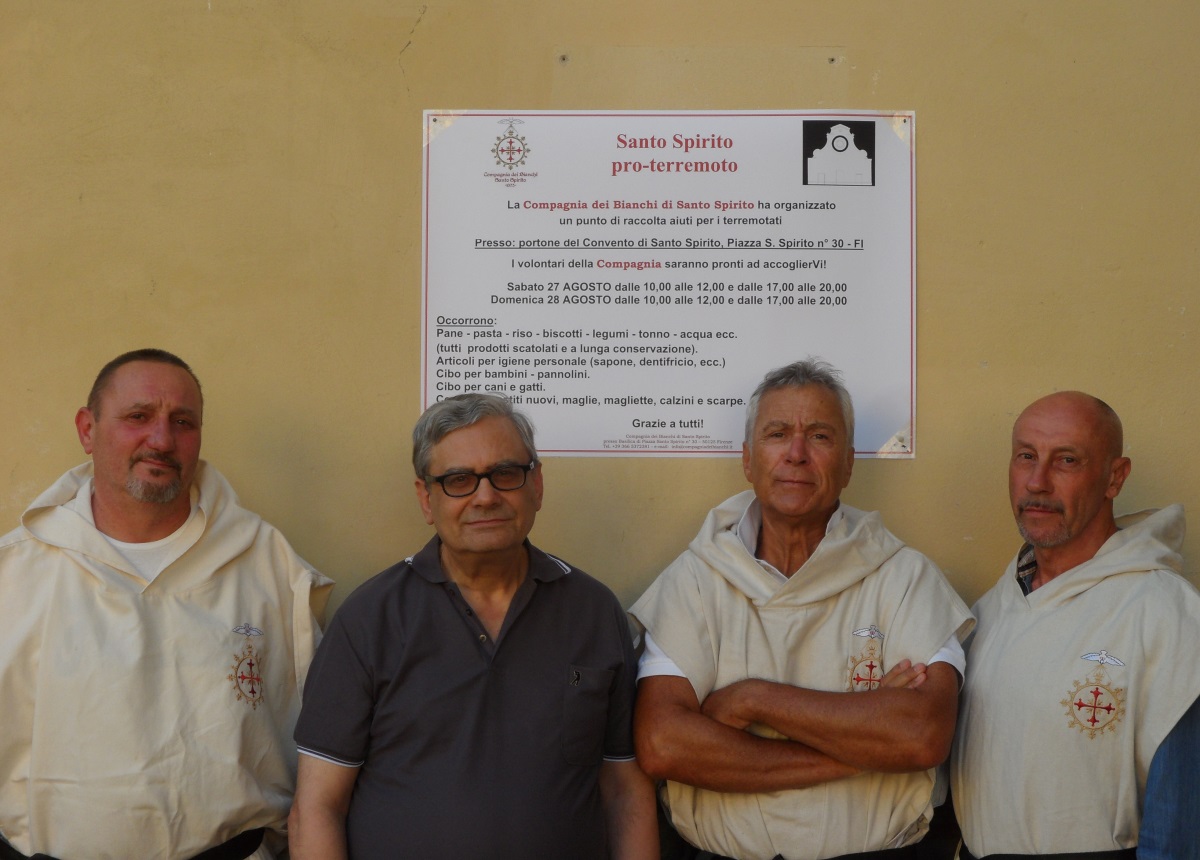 Nella foto, da destra:  Claudio Donati Naldoni (Governatore)  Ricciardo Artusi (Segretario)  Padre Antonio Baldoni (Padre Spirituale)  Pietro Lodovici (Associato)
