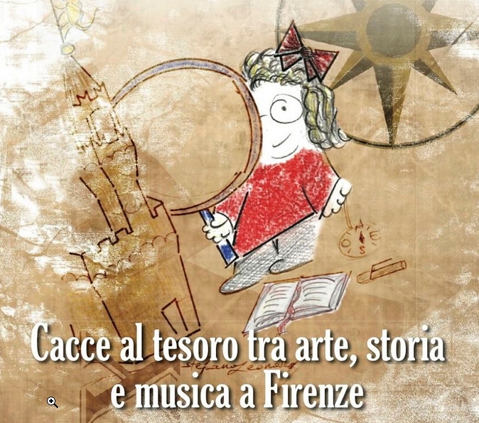 Immagine dal volantino delle cacce al tesoro culturali a Firenze