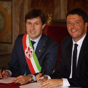 Siglato il patto per Firenze - Sindaco Dario Nardella Presidente del Consiglio Matteo Renzi (Fonte Foto Facebook Dario Nardella)