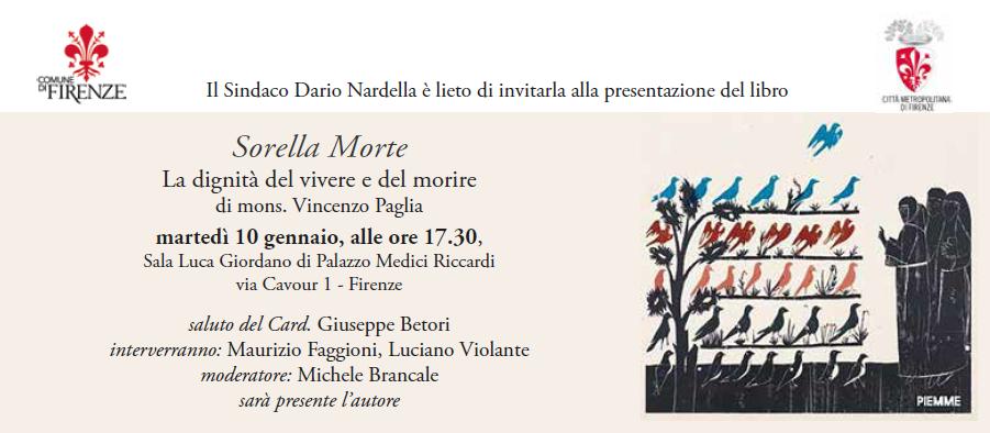 L'invito per la presentazione del nuovo libro di Mons. Vincenzo Paglia