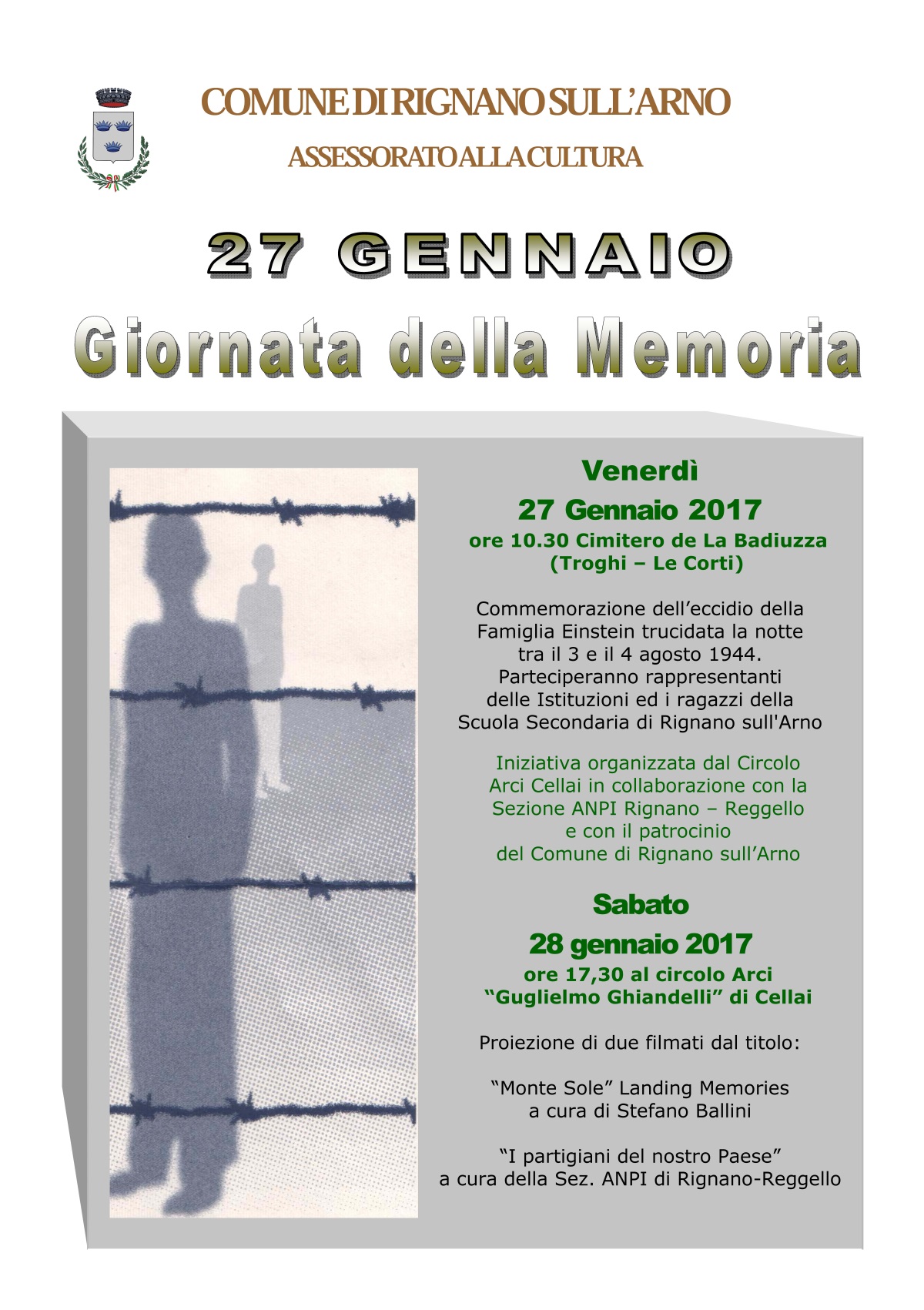 Giornata della Memoria 2017 alla Badiuzza e a Cellai
