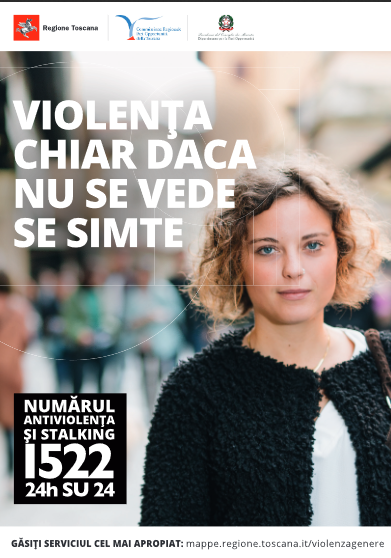 Campagna della Regione Toscana contro la violenza sulle donne, il manifesto in rumeno