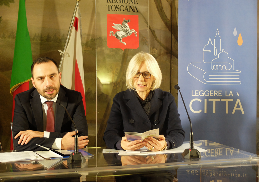 Il sindaco di Pistoia Samuele Bertinelli e la vicepresidente e assessore alla cultura della Regione Toscana  Monica Barni