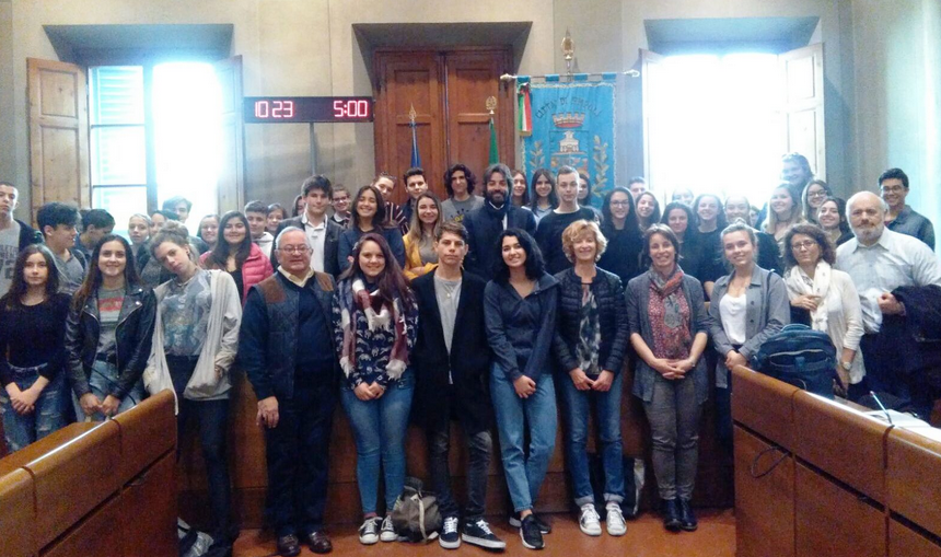 Studenti francesi di  Montelimar in Comune a Empoli