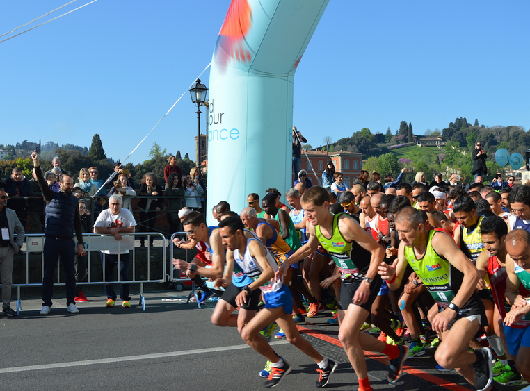 Partenza della Half Marathon Firenze Vivicittà