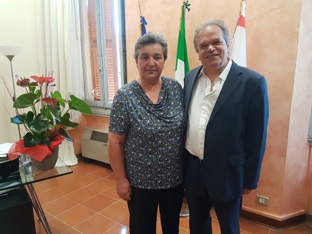 Mariella Martini e il sindaco Lorenzini