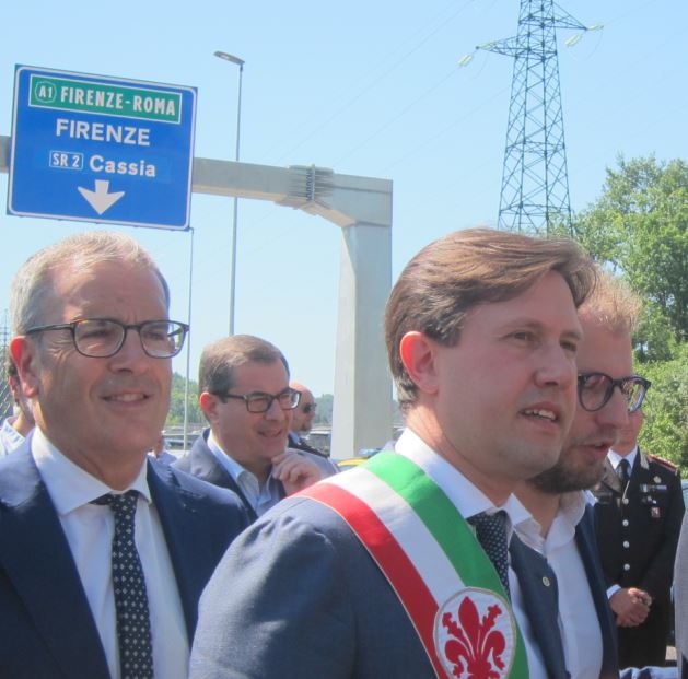 Il sindaco Nardella all'inaugurazione del by pass del Galluzzo