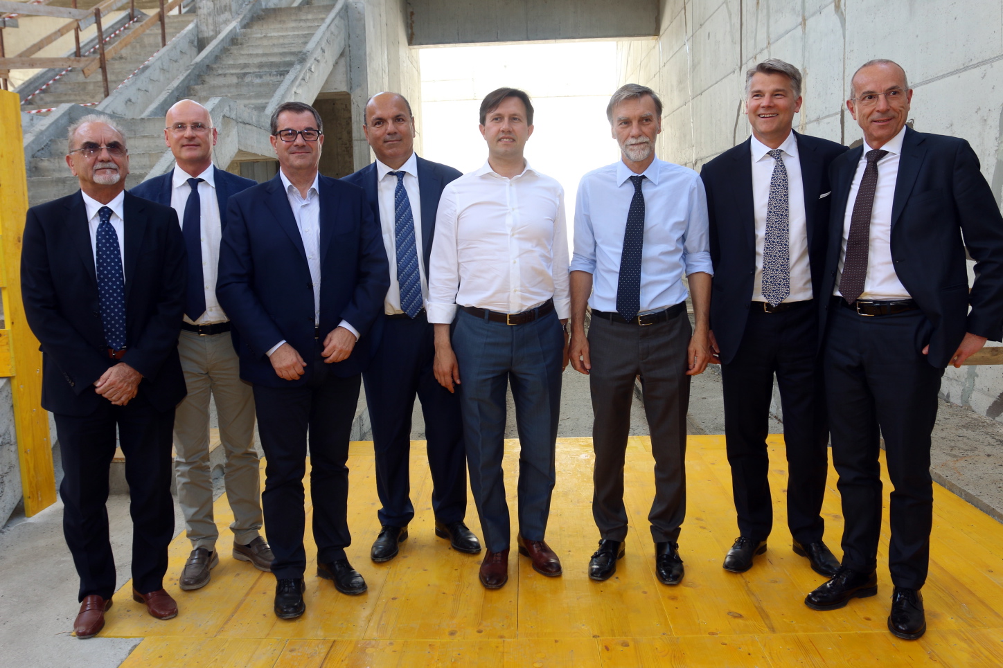 Tramvia, visita del sindaco Nardella e del ministro Delrio al cantiere della fermata sotterranea Guidoni