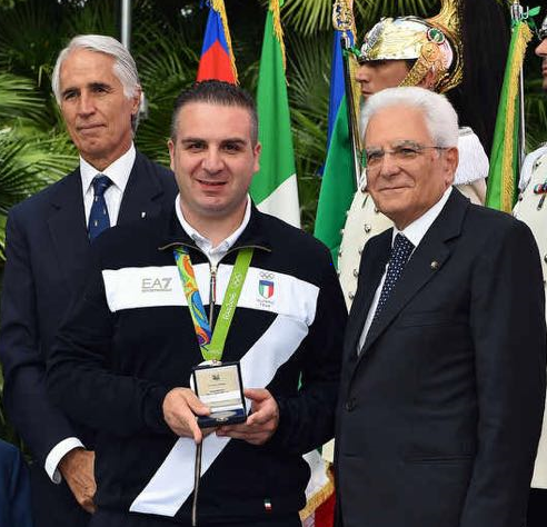 Il presidente della Repubblica e Marco Innocenti (foto da comunicato)