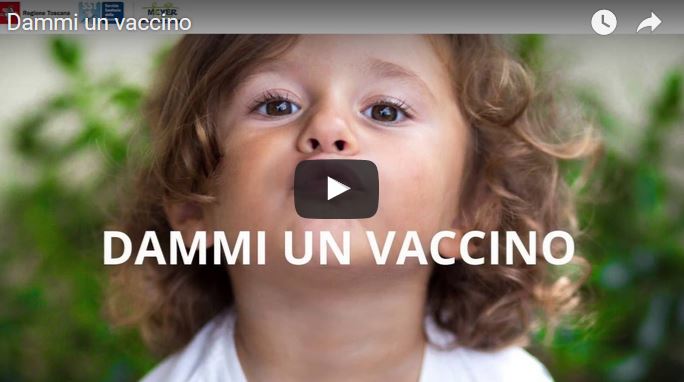Video della campagna 'Dammi un vaccino' sul sito della Regione Toscana
