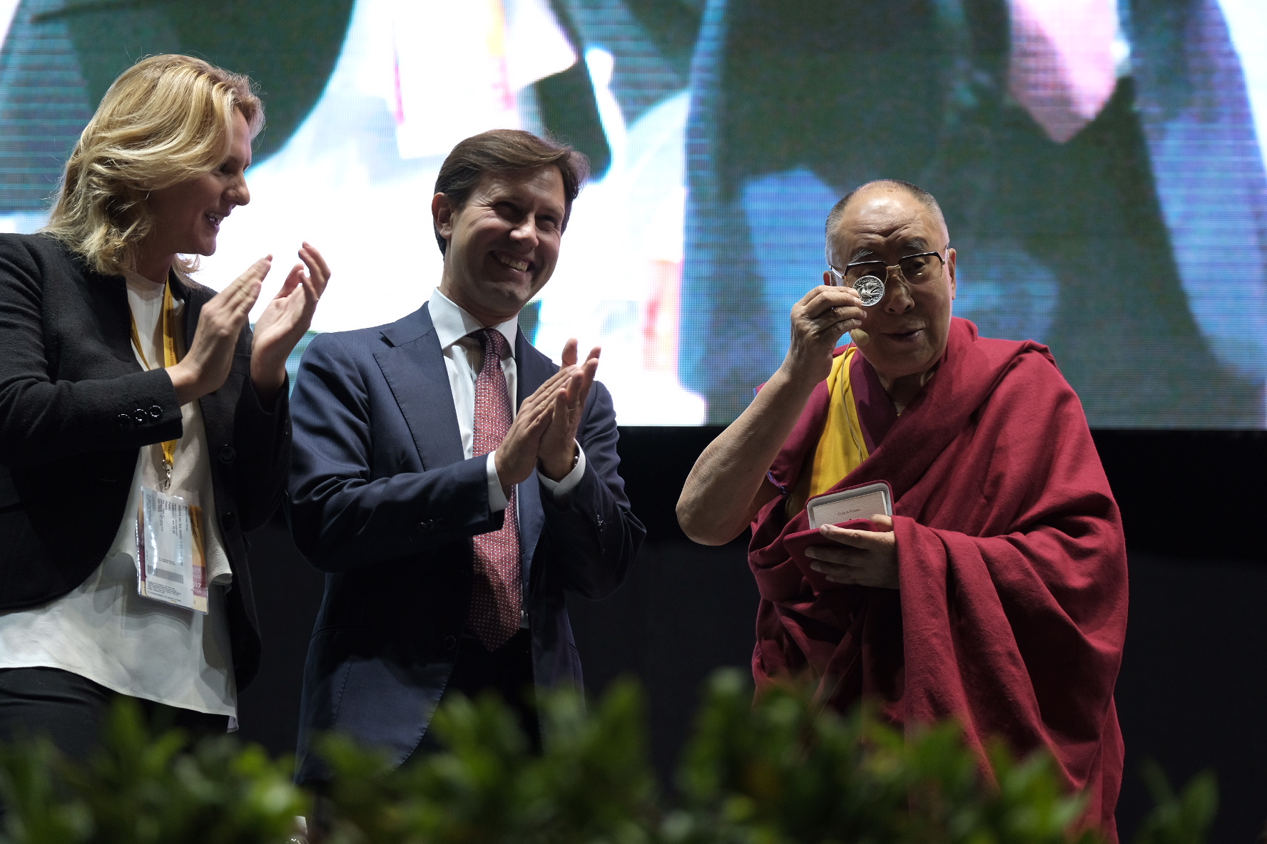  il Dalai Lama e Dario Nardella