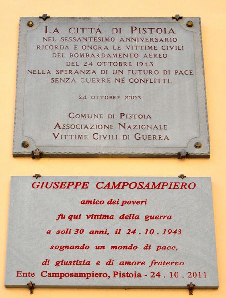 Targhe commemorative in piazzetta Camposampiero