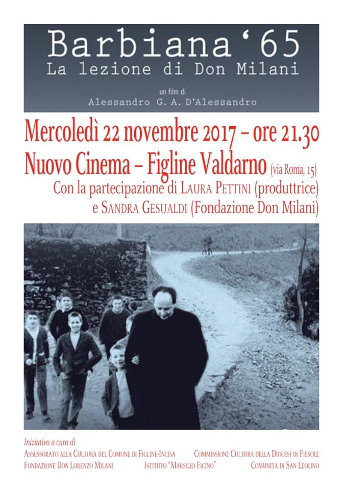 Locandina evento a Figline-Incisa su Don Milani 