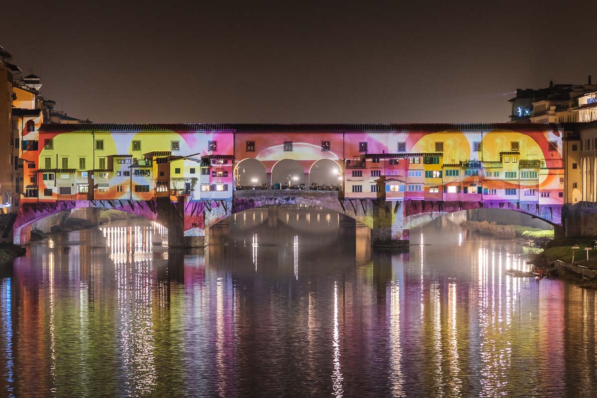 L'illuminazione di Ponte Vecchio