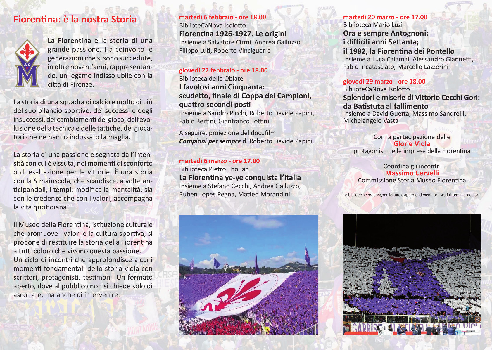 Programma eventi Fiorentina 