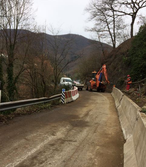 Lavori sulla frana sulla sp556