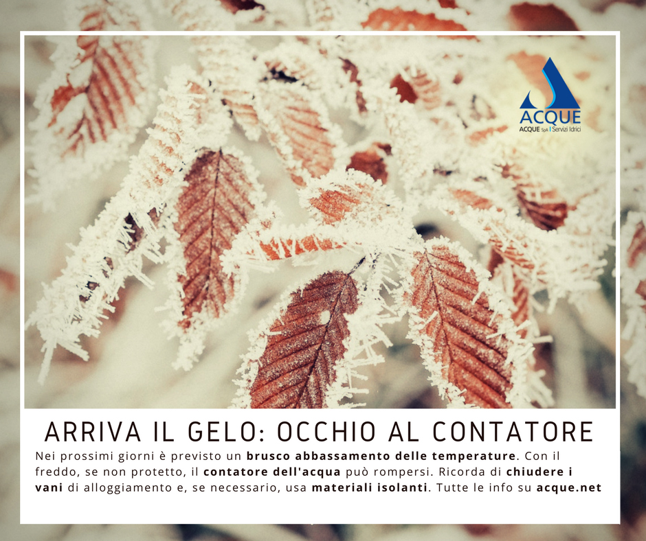 Arriva il gelo, occhio al contatore 