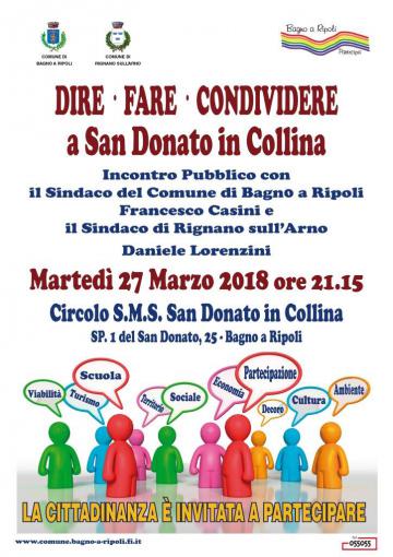 San Donato, i sindaci Casini e Lorenzini incontrano la popolazione