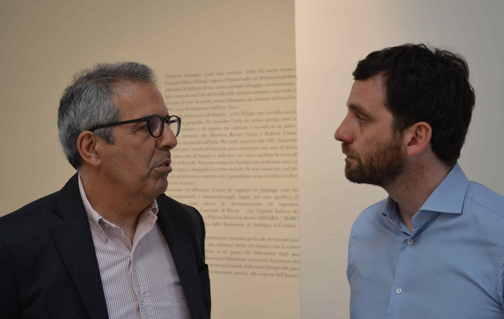 Marco Delogu (a sinistra) e il sindaco Alessandro Tomasi