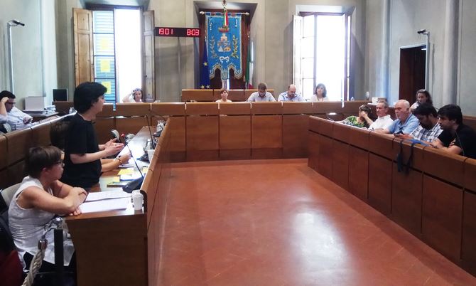 Commissione riunita nella sala consiliare del Comune di Empoli