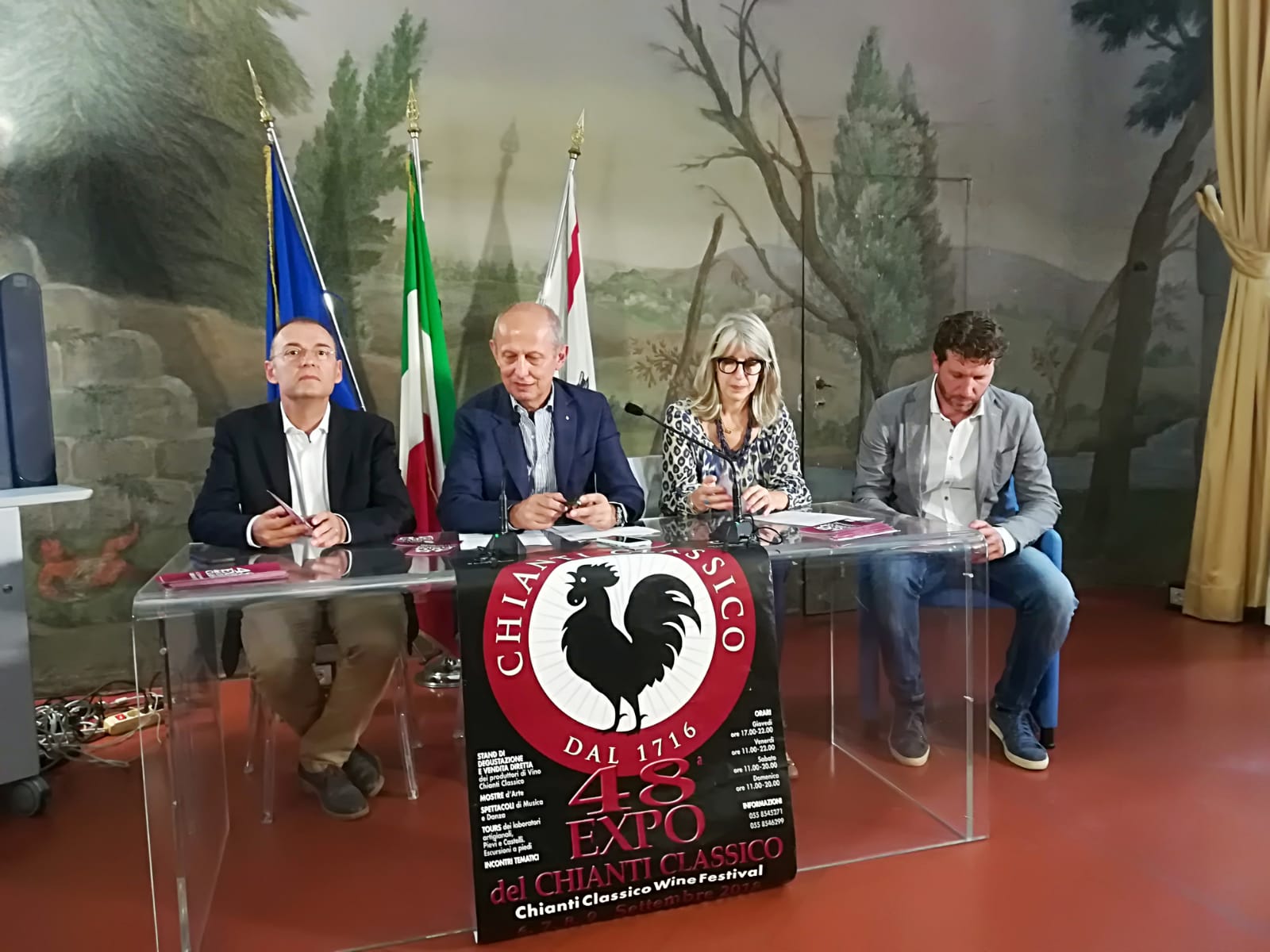 La conferenza stampa di presentazione  dell’Expo Chianti Classico (fonte foto comunicato)