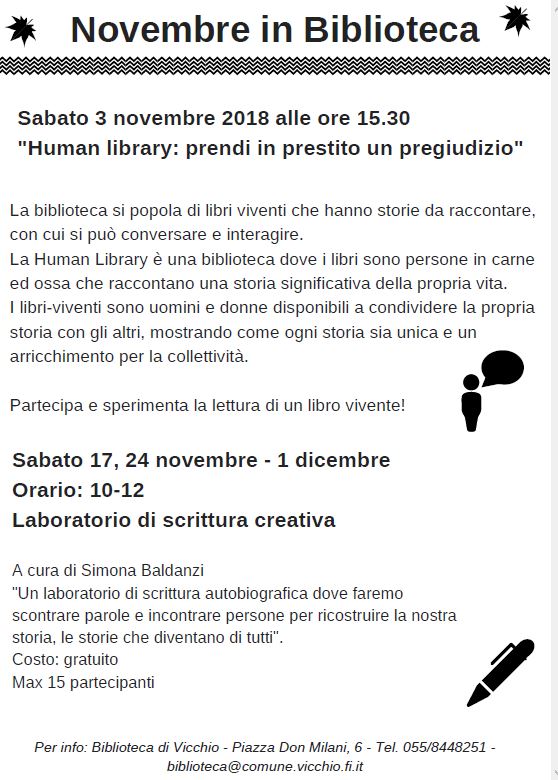 Novembre in biblioteca a Vicchio