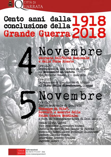 Manifesto 4 novembre a Quarrata