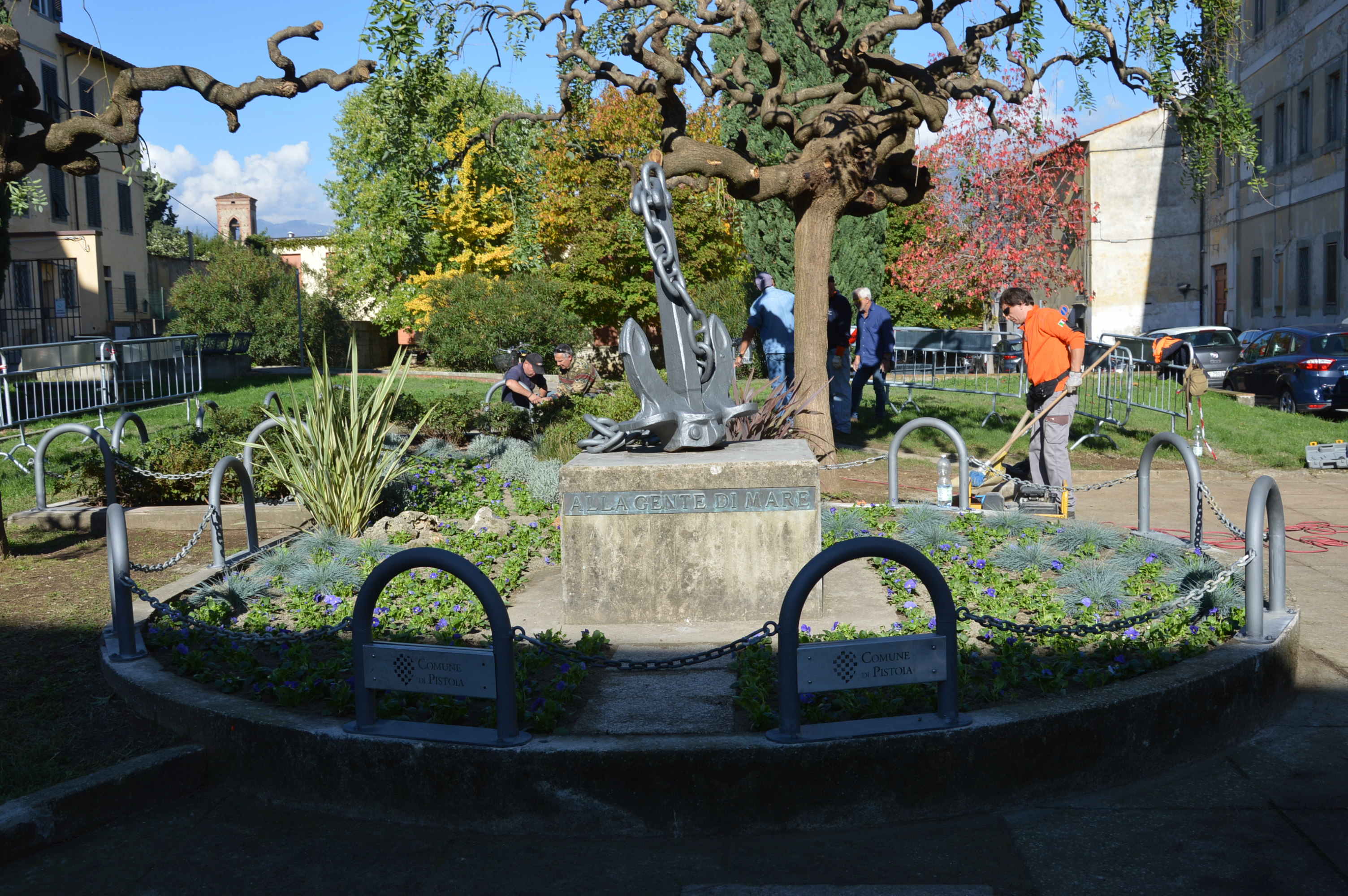 giardino di piazza dei Servi a Pistoia