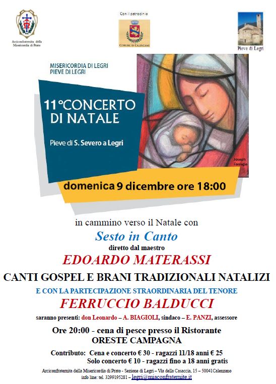 Volantino Concerto di Natale della Misericordia di Legri