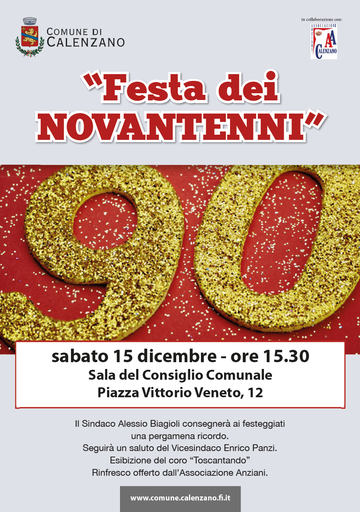 Locandina Festa Novantenni a Calenzano
