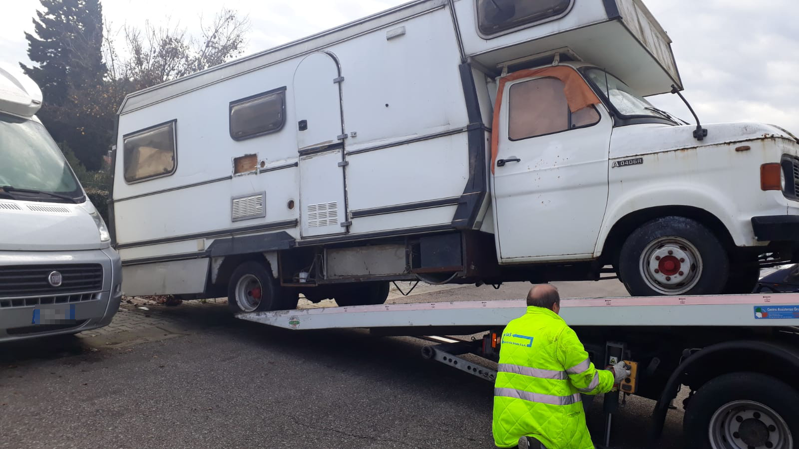 La rimozione del camper