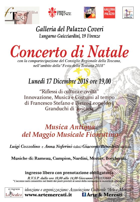 Locandina concerto di Natale Palazzo Coveri