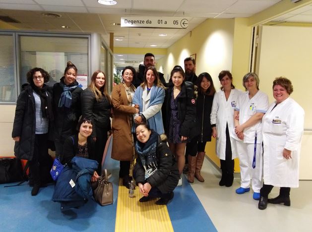 Studenti del College of Nursing della New York University in visita alle strutture ospedaliere di Pistoia