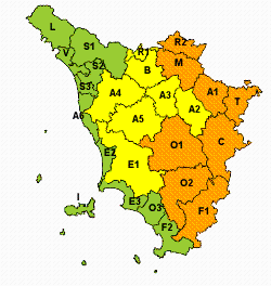Codice arancione per neve su gran parte della Toscana 