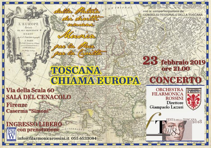 Locandina del concerto della Filarmonica Rossini del 23 febbraio