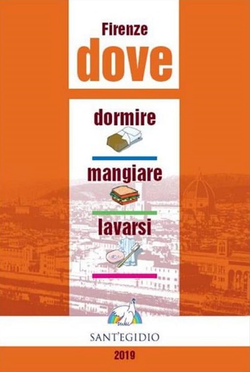 La copertina della nuova edizione della guida 'Dove dormire mangiare lavarsi' della Comunità di Sant'Egidio