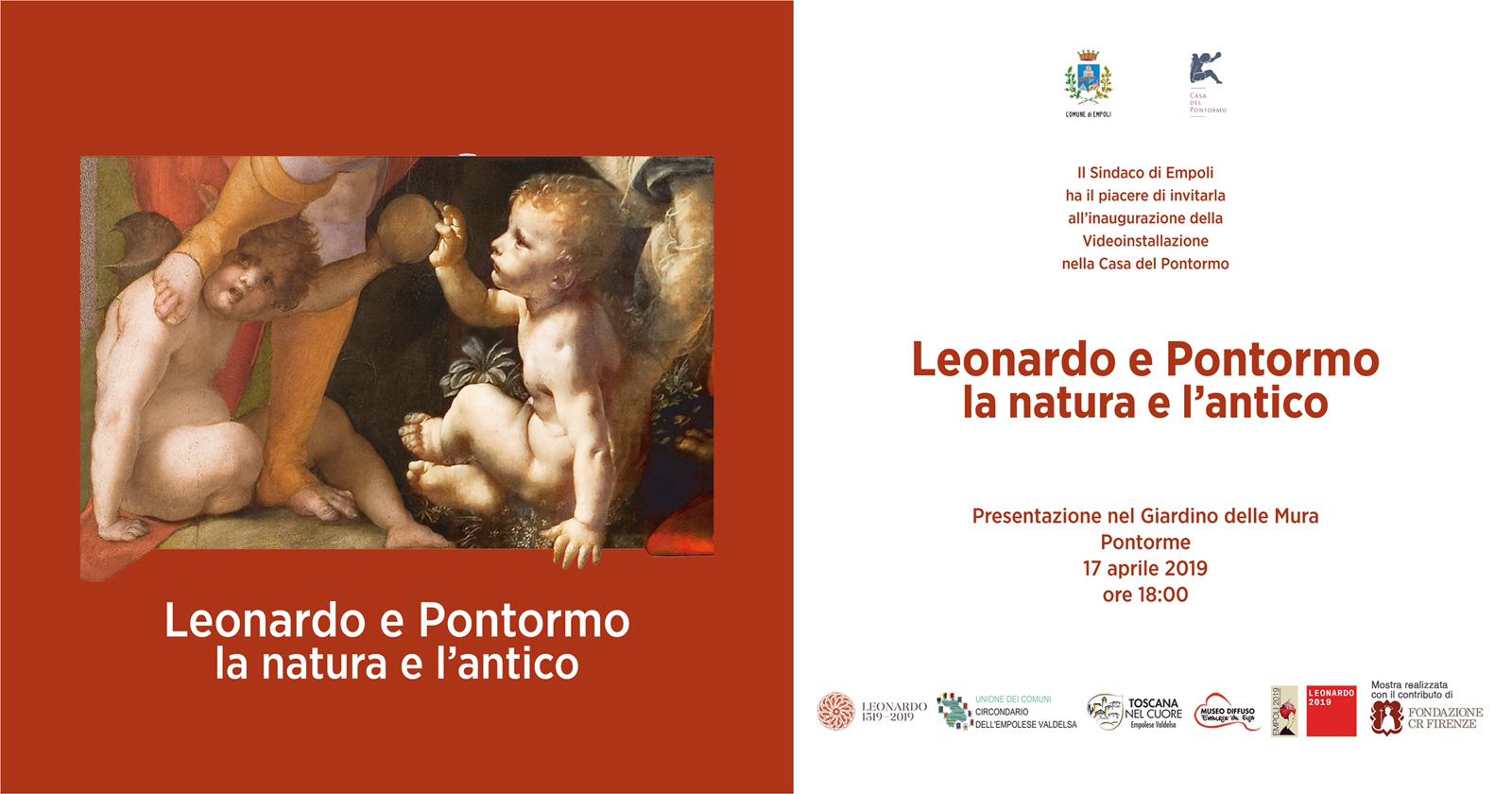 L'invito  all'iniziativa su Leonardo e Pontormo (immagine da comunicato)